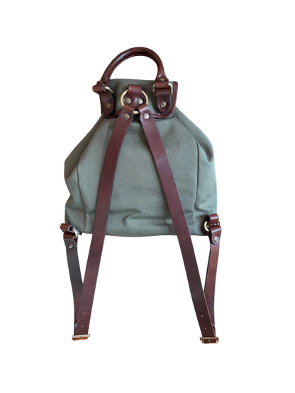Rucksack aus Canvas und Leder