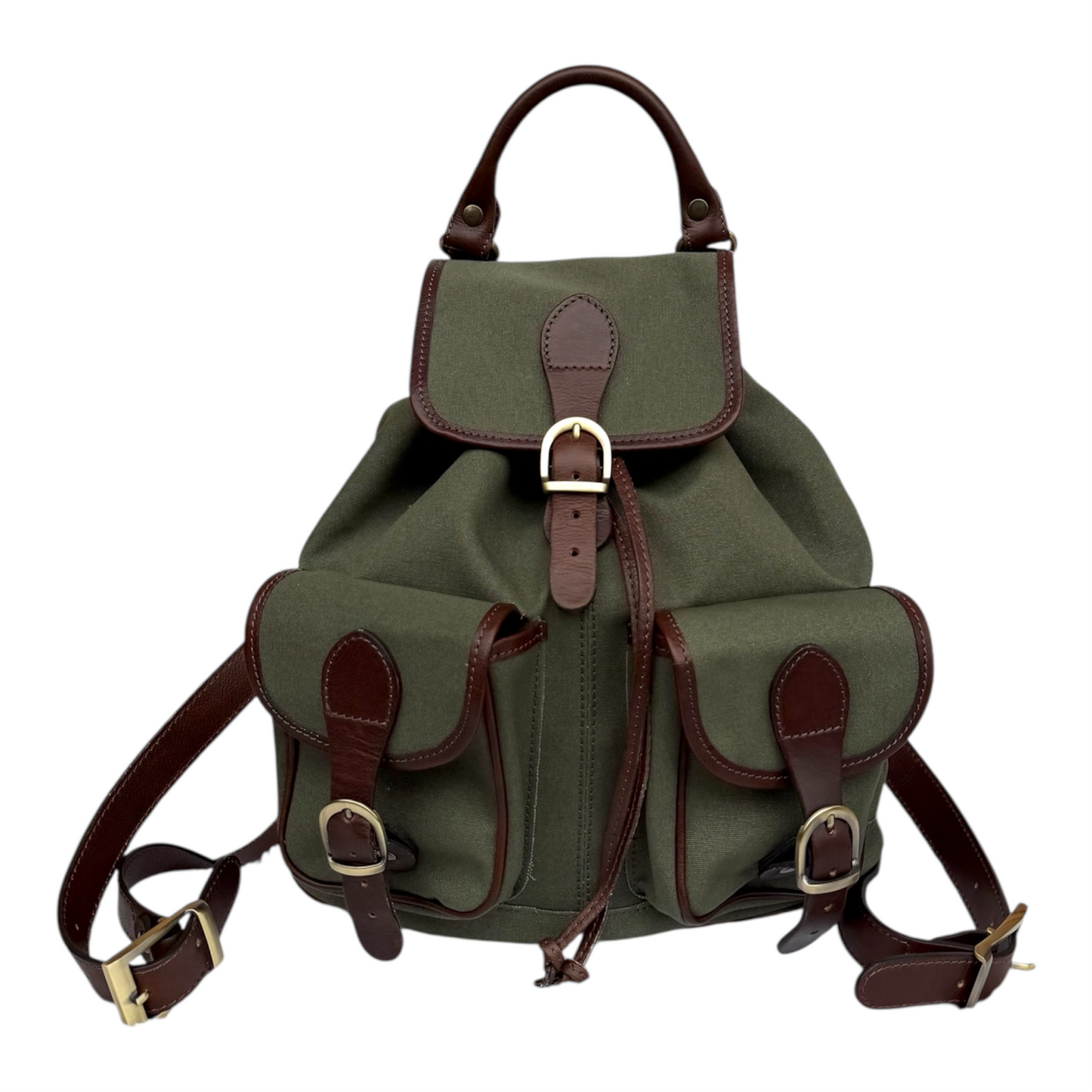 Rucksack aus Canvas und Leder